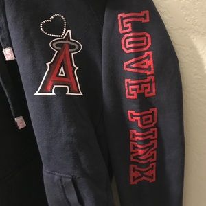 VICTORIA SECRET PINK - MAJOR BASEBALL HOODIE (XS)